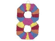 Multicolor Number 8 Pinata