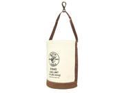Klein Tools 5104S Leather-Bottom Bucket, 1 Canvas with Swivel Snap Hook
