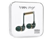 Happy Plugs Mic Included Headphone, Jade Green Marble 7786