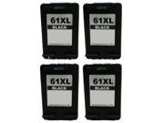 4PK for HP 61 XL Black Fits HP Deskjet 2540 2541 2542 2543 2544 2545 2547