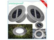 2 Pcs Portable Water Resistanc Outdoor 3-LED Spot Landscape Solar Light for Garden Ground Path Buried Lamp