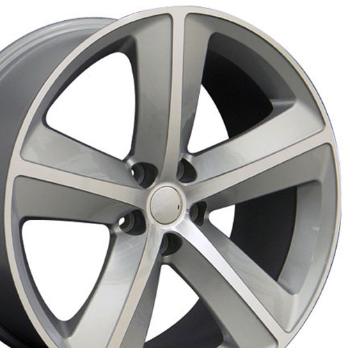 OE Wheels DG05 20 Inch Rim Fits Challenger SRT Style 5x115 20x9 Gloss Silver Machined - Hollander 2357 (1)