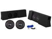 MB Quart Subwoofers+Box for 09-17 Ford F150 Super Crew+2017 F250/350 Super Duty