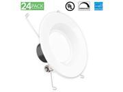 Sunco Lighting 24 Pack 6-Inch Recessed Retrofit Smooth Dimmable LED Light 13W 5000K, Daylight