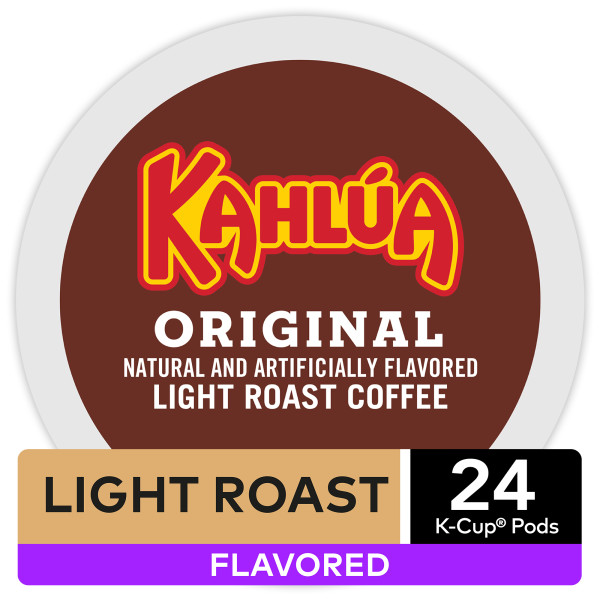 Kahlua Coffee K-Cup Pods, Light Roast Coffee, 24 Count for Keurig Brewers