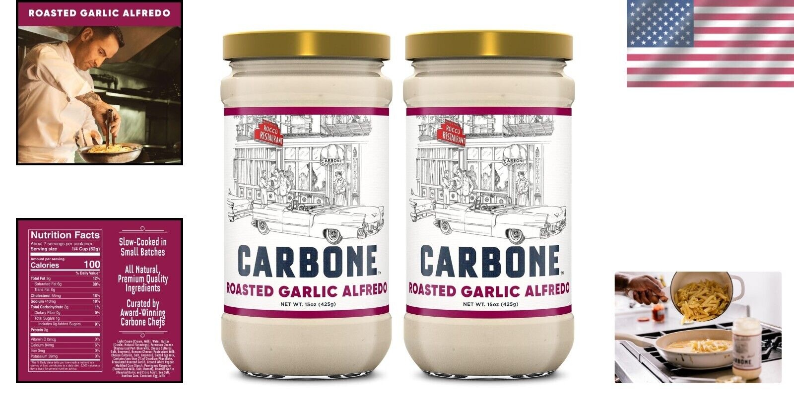 Carbone Roasted Garlic Alfredo Sauce - 15oz thumbnail