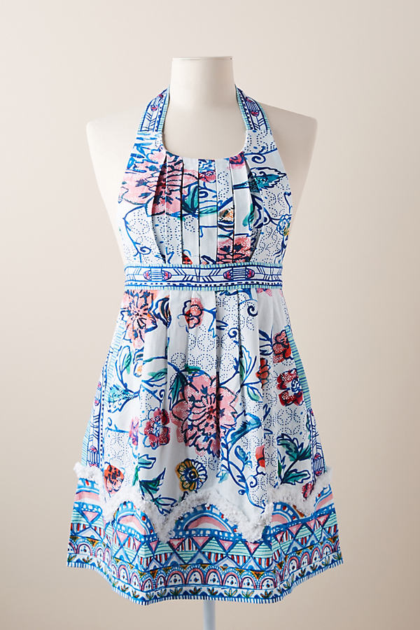 Anthropologie Jade Pleated Apron, Size One Size - White