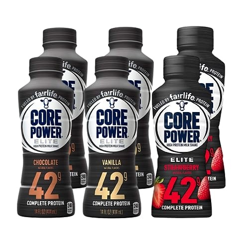World Group Packing Solutions Fairlife Core Power Elite 42g High Protein Milk Shakes Variety 6 Pack - Vanilla, Chocolate, Strawberry - Ready to Drink  thumbnail