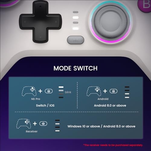 GameSir Nova Wireless Switch Controller Bluetooth Gamepad Hall Effect Joystick for Nintendo Switch iPhone Android Phone PC thumbnail
