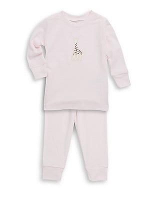Kissy Kissy Baby Girl's & Little Girl's Two-Piece Sophie La Girafe Pajama Top & Pants Set - Pink - Size 2