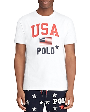RALPH LAUREN Mens White Logo Graphic Short Sleeve Classic T-Shirt L