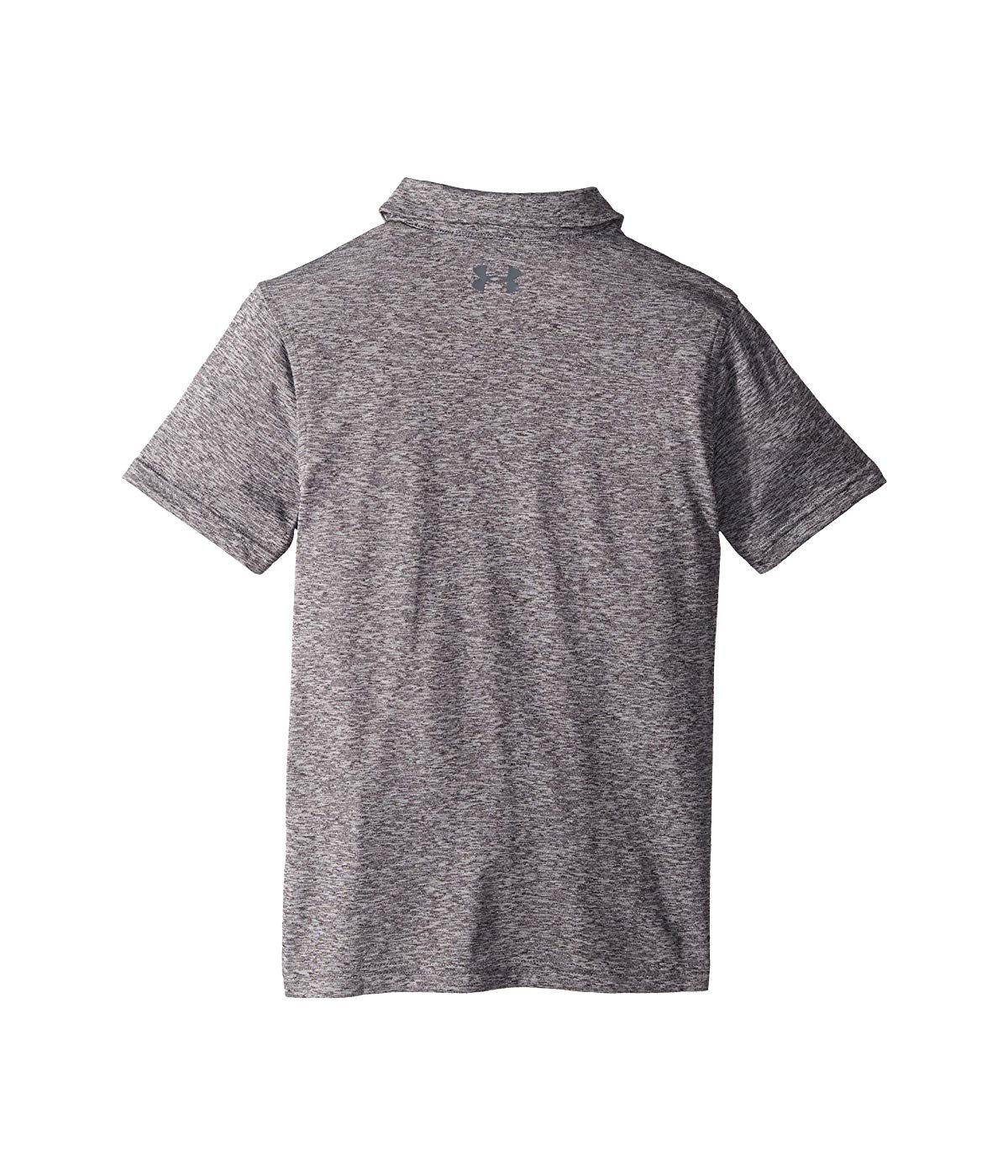 Under Armour Kids Threadborne/TBD Polo (Big Kids) Black Light Heather/Black Light Heather/Pitch Gray