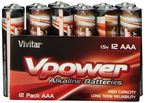 Vivitar V-12AAA-ALK AAA Alkaline Batteries, 12 Count