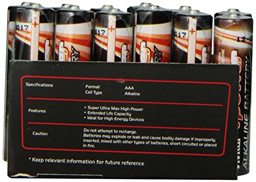 Vivitar V-12AAA-ALK AAA Alkaline Batteries, 12 Count thumbnail