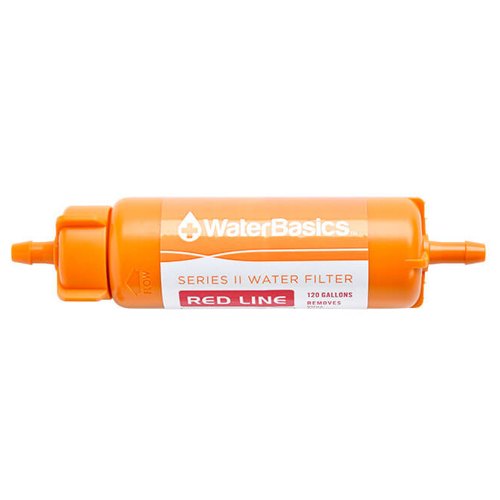 Aquamira Camping Gear Waterbasics Series II Emergency Filter - RED Line Orange Model: 67259