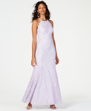 R M Richards Women's Dress Purple Size 4 Glitter Lace Ball Gown 6857-0490-P - 4