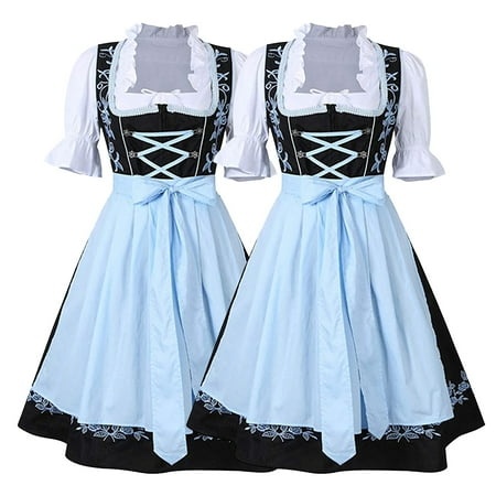 AdBFJAF Sun Dresses with Sleeves for Women 2024 Ladies Maid Maid Stage Performance Female