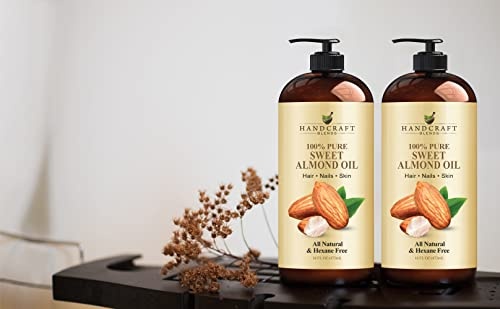 Handcraft Sweet Almond Oil - 100% Pure and Natural - Premium Therapeutic Grade Carrier Oil for Essential Oils - Massage Oil for Aromatherapy - Body Oi thumbnail
