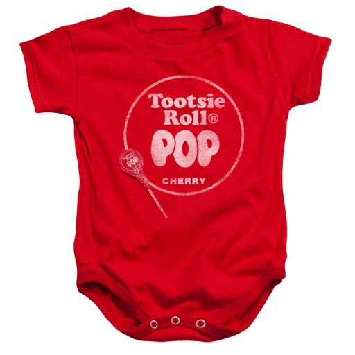 Tootsie Roll Tootsie Roll Pop Logo Unisex Baby Snapsuit (Red, 24 Months)