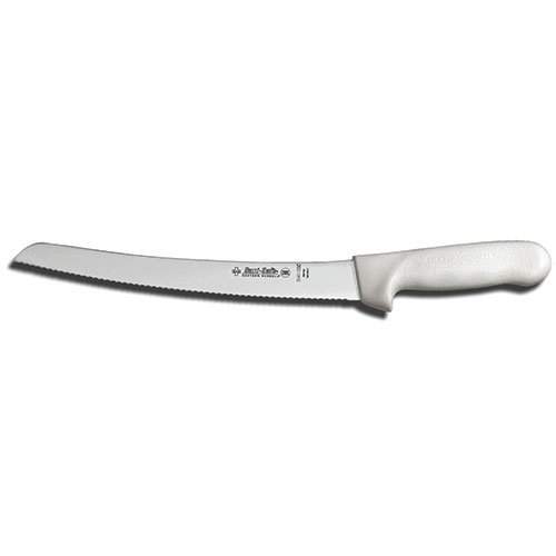 Dexter Russell S147-10SC-PCP Sani-Safe (18173) Bread Knife  10   Scalloped Edge  Curved  Stain-free  High-carbon Steel  Textured  Polypropylene White 