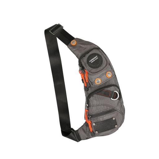 Kawei Knight Nylon Sling Bag Messenger Backpack Fanny Pack Gray