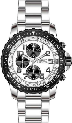 Invicta Specialty 5999 Mens Round White Chronograph Date Stainless Steel Watch