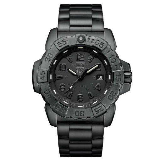 Luminox 3252.BO Mens Navy Seal Steel 3250 Black Steel Dive Watch