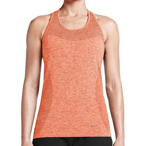 Women's Nike Dri-Fit Knit Turf Orange Tank Top Running 718567-842 Size XL $65