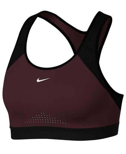 Women's NIKE-sz M- Motion Adapt High-Support Compression Sports Bra Burgundy $65