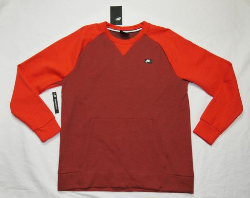 Men's NIKE - Optic Crew Pullover Sweatshirt 928465-250 Orange $65
