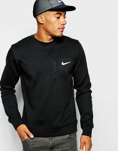 Men's NIKE - Sz XXL - Ultra Crew Pullover Sweatshirt 679403-010 Black $65