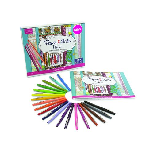 Paper Mate Flair Felt Tip Pens Medium Point Assorted Colors 20. Free Shipping