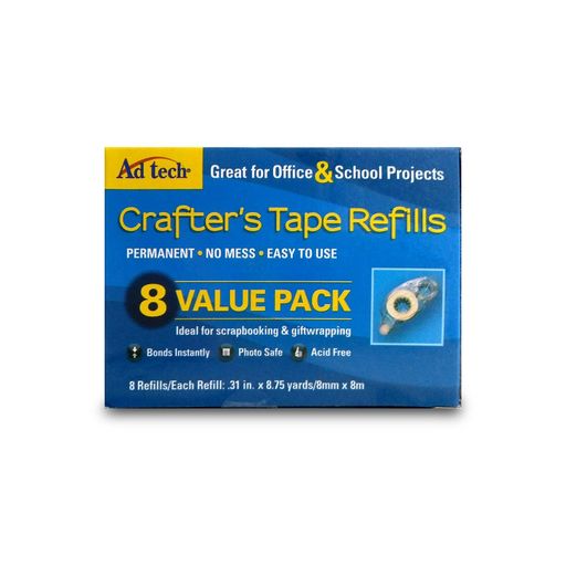 Ad-Tech 5674 0 Adtech Permanent Crafters Tape Refills, 8 Pack, Blue Box, Scr.