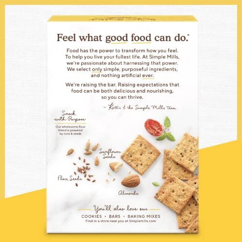 Simple Mills Almond Flour Crackers, Sundried Tomato & Basil, Gluten Free, Flax Seed, Sunflower Seeds, Corn Free, Good for Snacks, Made with Whole Food thumbnail