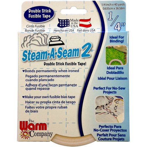 Warm Company Steam-a-Seam 2 Double Stick Fusible Web 1/4X40 Yards