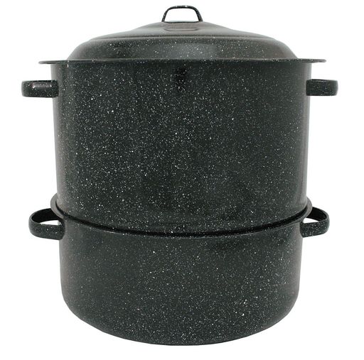 Granite Ware 6317-1 19-Quart Enamel-on-Steel 2-Tier Clam-and-Lobster Steamer