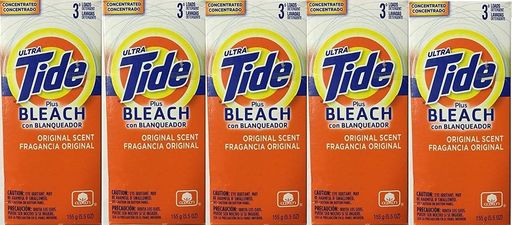 Ultra Tide Plus Bleach Original Scent Powder Detergent 3 Loads 5.5 Oz
