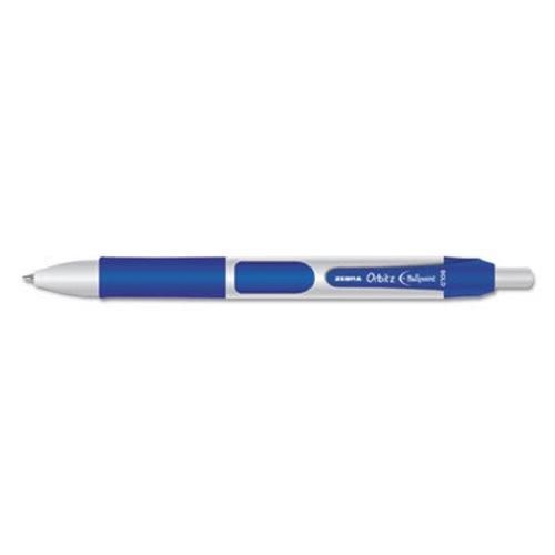 Zebra Orbitz Retractable Gel Pen, Blue Ink, Bold, Dozen (ZEB21320)