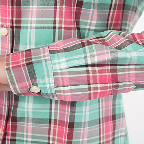 Debao Long Sleeve Collar Plaid Women Shirt Small and Fresh Sports Leisure Women Pure Cotton Shirt's 3034 M thumbnail