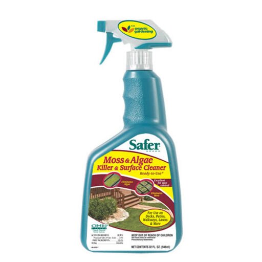 Safer 5325 Moss & Algae Killer & Surface Cleaner, Ready to Use, 32 Oz