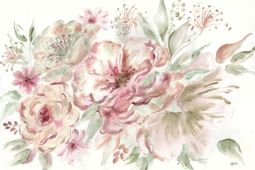 Rose Gold Floral Landscape Poster Print by Tre Sorelle Studios (24 X 36)