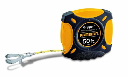 9905 Tape Measures Gripper Closed Case Long Steel Measure, 50-Feet