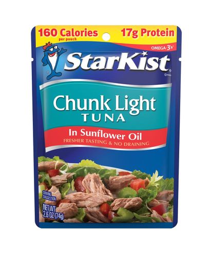 StarKist Chunk Light Tuna in Sunflower Oil 2.6 Ounce Pouches Pack of 24