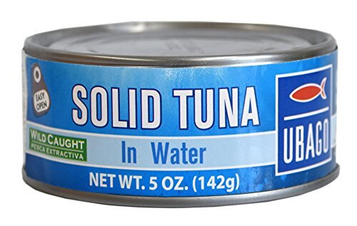 Ubago Solid Light Tuna 5 Oz Canned in Water, Pack of 12