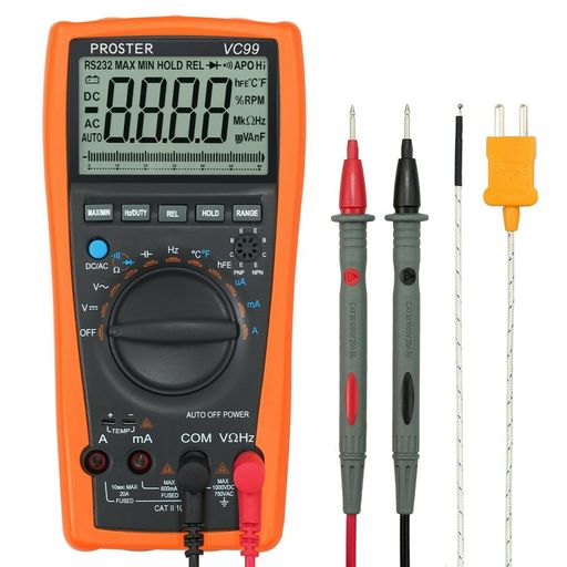Proster Auto-Ranging Digital Multimeter 5999 and 2000uF Digital Multimeters Mete