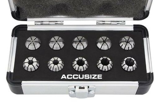 New AccusizeTools - 10 Pcs ER-16 Set, Size from 1/32 to 3/8, #0223-0765