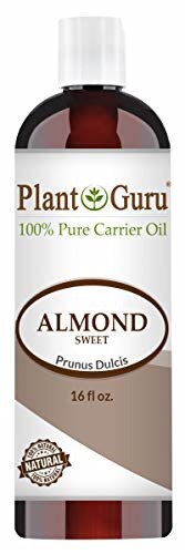 Sweet Almond Oil 16 Oz. Cold Pressed Carrier 100% Pure Natural for Skin, Face,