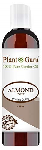 Sweet Almond Oil 4 Oz. Cold Pressed Carrier 100% Pure Natural for Skin, Face,