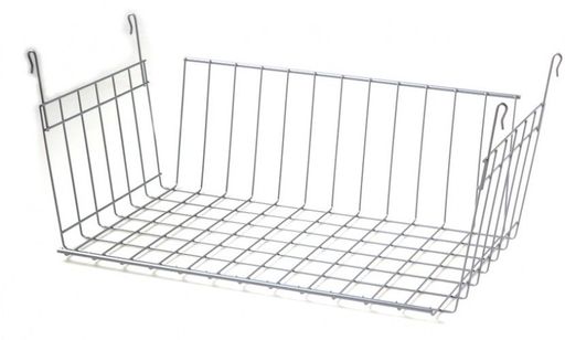 Add-on Wire Hanging Basket Storage Organizer White Finish Epoxy Coated Steel Kit