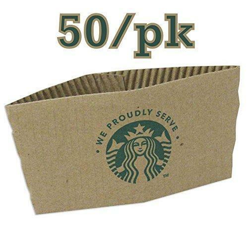 Starbucks Coffee Cup Sleeves, 50 Jackets for Hot Cups, Fits 12, 16 and 20.